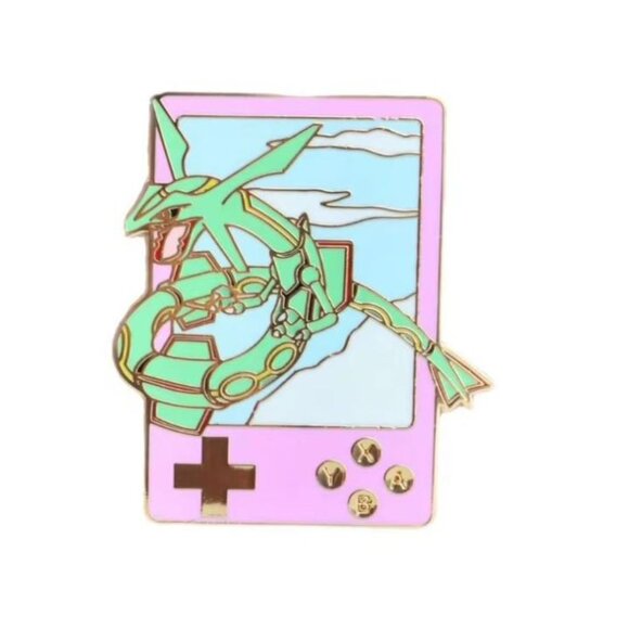 Rayquaza Game Boy Enamel Pin – Pastel Hoenn Vibe for Pokémon Collectors - Picture 6 of 6
